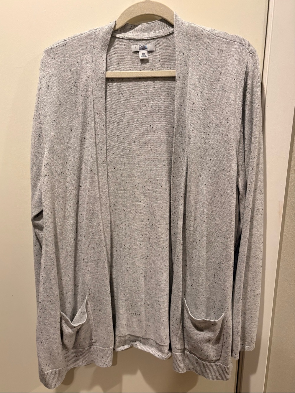 Croft & Barrow Light Gray Open Front Women's Cardigan
XXL Like New